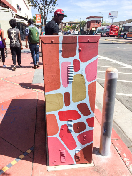 A painted electric box in San Diego, California