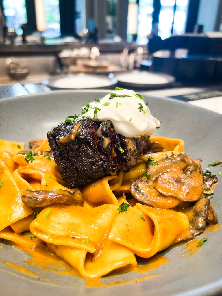 A plate of short rib stroganoff at Ted's Bulletin